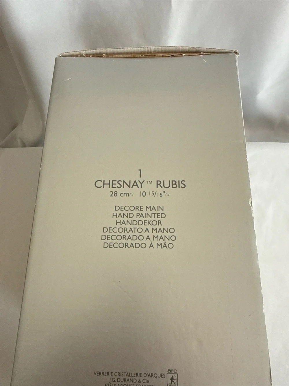 Vintage Cristal D'Arques Durand Chesnay Rubis Cut to Clear Crystal Vase 11